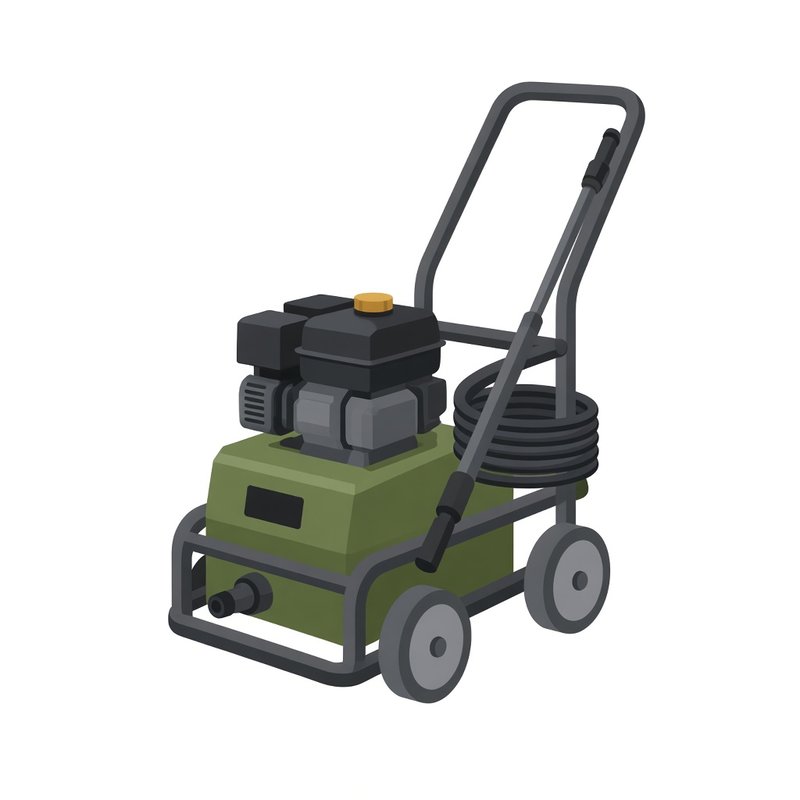 Illustration of a gas pressure washer